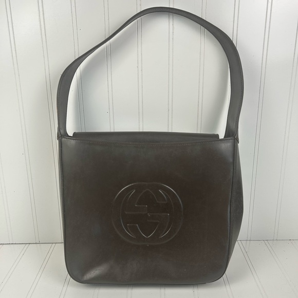 Gucci Dark Brown Leather Shoulder Bag - Picture 2 of 15